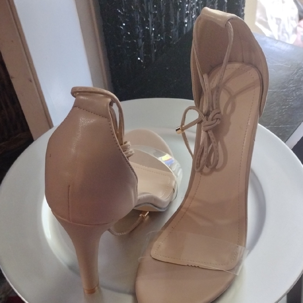 Elegant Tan High Heel Sandals
